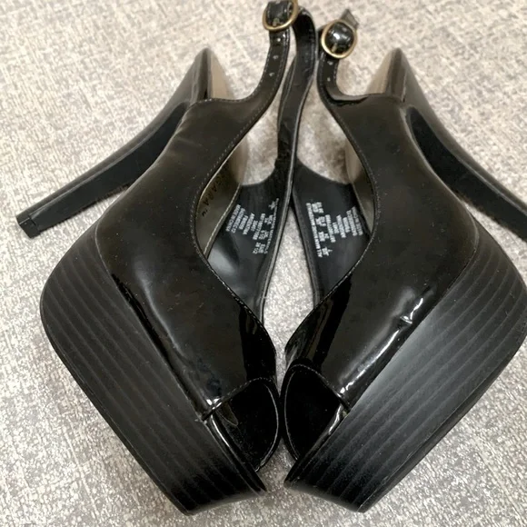 🔹Sofia Vergara Argentina Black Peep Toe Platform Stiletto Heels.. - Picture 6 of 11